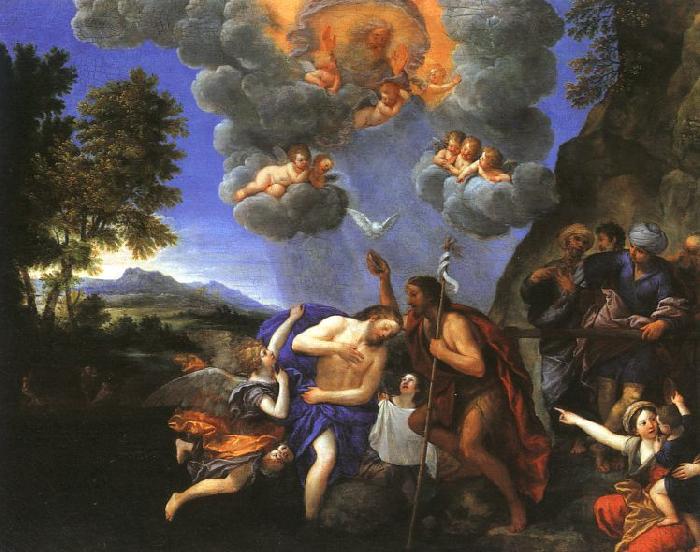 Francesco Albani Albani Baptism of Christ ca 1640 oil painting image